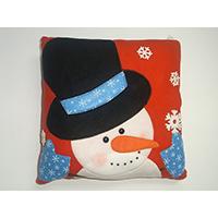 Christmas Cushion, Snowman Design.
