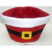 Christmas Decoration. Santa Gift Basket.