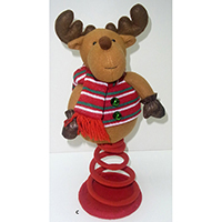 Christmas Decoration. Reindeer with Elastic Base.